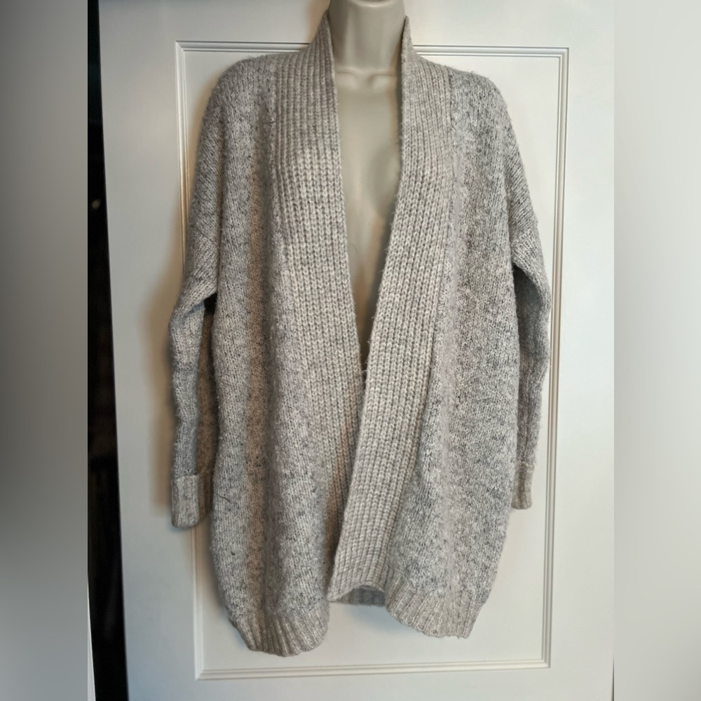 LINE gray knit cardigan